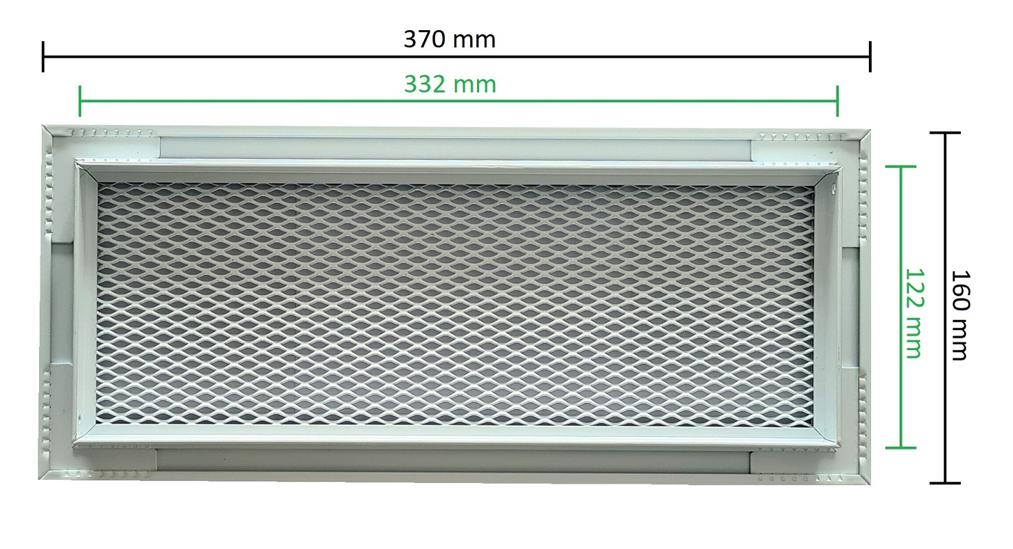 white air vent 33 x 12 cm