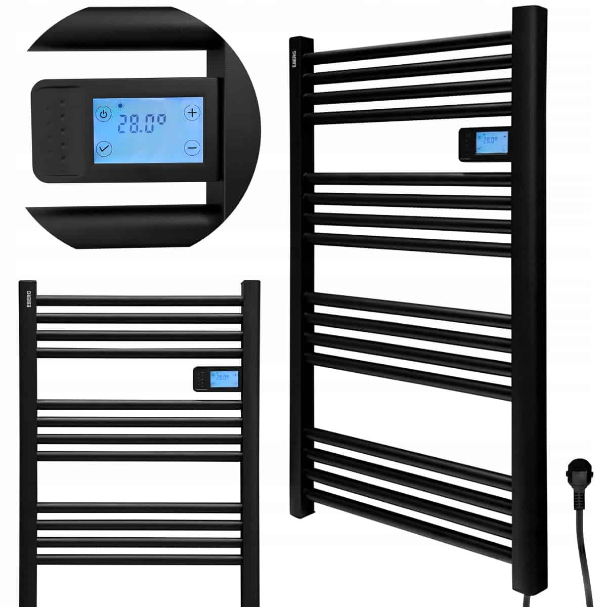 bathroom electric towel heater black