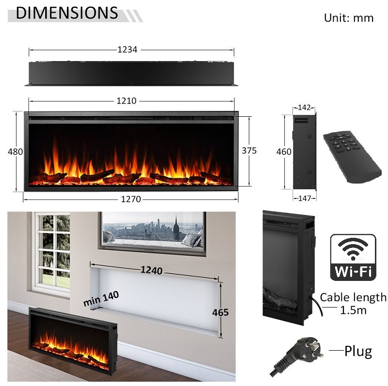 ilektriko tzaki 127cm diastaseis