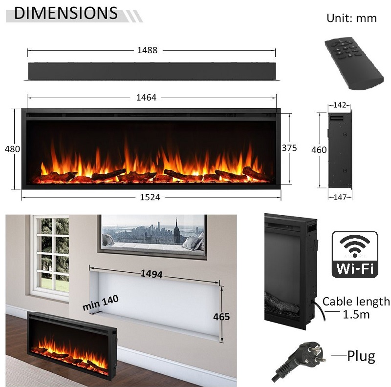 ilektriko tzaki 127cm diastaseis