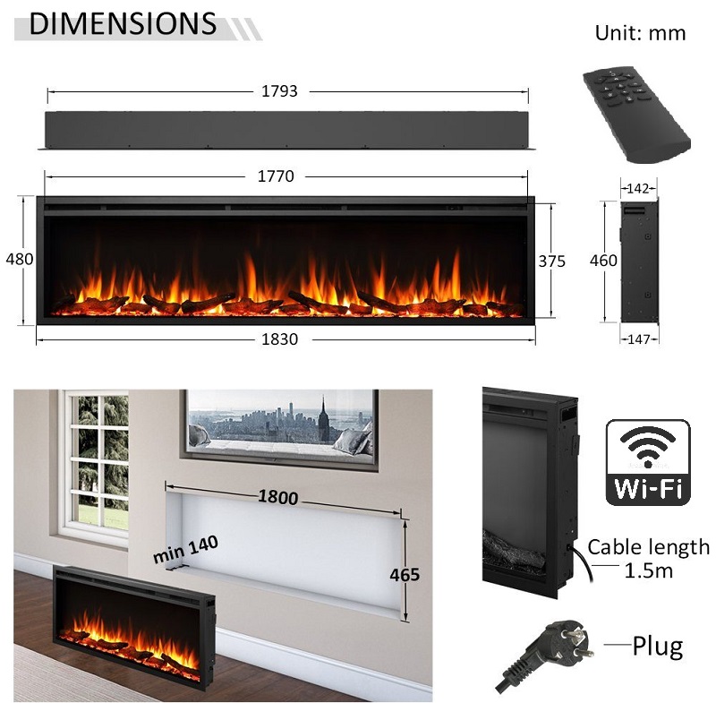 ilektriko tzaki 127cm diastaseis